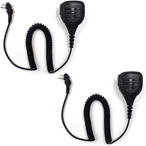 (2-Pack) 2-pin Handheld Speaker Mic Microphone for HYT Hytera Radio BD502 BD502i PD502 PD505 PD560 PD562 PD405 PD482i TC-505 TC-508 TC-580 Two Way Radio with 3.5mm Audio Jack