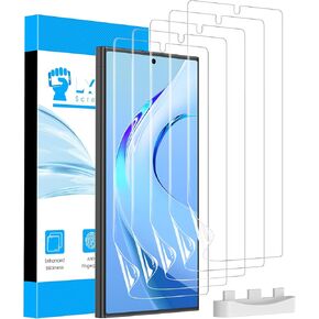 LYWHL 5 Pack for Samsung Galaxy S23 Ultra Screen Protector [Like Original Fingerprint Unlock], Real Invisible Self-Healing Protective Film [Not Glass], HD Clear, Case Friendly, Scratch-Resistant