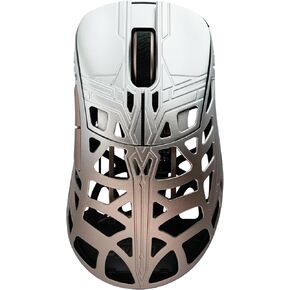 WLMOUSE Sword X Lightweight Magnesium Alloy Wireless Gaming Mouse - 8KHz Polling Rate, PAW3950 HS Sensor, 50-30000 DPI, OM & TTC Switches (TTC Nihil Transparent Black Dot, Silver&Black)