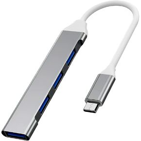 USB C to USB Hub Multiport Adapter, 4 Ports USB A Splitter, USB 3.0/USB 2.0 for 5Gbps Data Transfer Compatible with MacBook Pro/Air, iPhone 16/15, Samsung Galaxy | Keyboard, Mouse, HDD