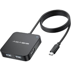 USB C Hub Long Cable 4FT, USB C to HDMI Multiport Adapter, 4K HDMI, 100 W Power Delivery, 2 USB A 3.0 Port, 1 USB C Hub 3.0, USB C Dongle for MacBook Pro/Air, Laptop and USB C Devices
