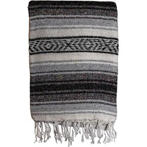 Tijuana Falsa Blanket, Mexican Blankets and Throws, Repurposed Materials Heavy Mexican Blanket for Multiple Uses, 73 x 48 Inches, Red