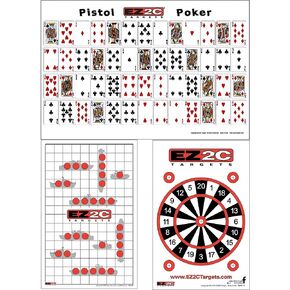 EZ2C Paper Targets for Shooting Range Bundle, Target Practice Shooting Paper for Gun Range, Handgun, Rifle, Pistol Game Targets, High Visibility, Indoor or Outdoor Range