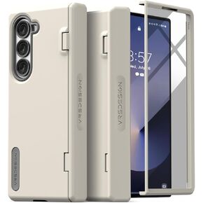 VRS DESIGN Terra Guard Modern for Galaxy Z Fold 6 (2024-Upgraded) Phone Case, Premium Modern Neat Style Case [Anti Scratch Spring-Loaded Hinge Protection] with Screen Protector (Midnight Blue)