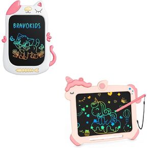 bravokids LCD Writing Tablet 8.5 Inch Toddler Doodle Board, Little Girls Toys for 3 4 5 6 8 Year Old, LCD Writing Tablet Doodle Board