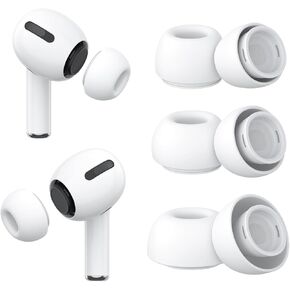 3-Pairs Replacement Ear Tips for AirPods Pro 2nd/1st Generation with Noise Reduction Hole, Non-Slip Soft Silicone Earbuds for AirPods Pro 2 /1st with Portable Storage Box (S/M/L)