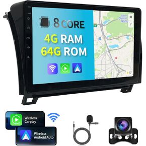 Radio for Toyota Tundra 2007-2013 car Stereo 10 inch Android 14 Touch Screen Wireless Carplay&Android Auto Bluetooth,WiFi,4G,GPS,48EQ FM,Backup Camera Pantalla para(4+64)