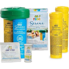 FROG Serene Floating Sanitizing System + 2 Bromine Cartridges for Hot Tubs