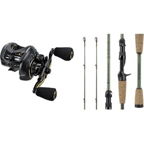 KastKing MegaJaws Elite Baitcasting Reels, Patented AMB System Eliminating Backlashes, Flipping Switch Function, Left Handed, KastKing Spartacus II Fishing Rods - IM6 Graphite Blanks Spinni