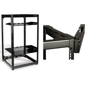ECHOGEAR 20U Open Frame Rack & Swing-Out Wall Mount - Heavy Duty Design Holds All Your Networking & AV Gear
