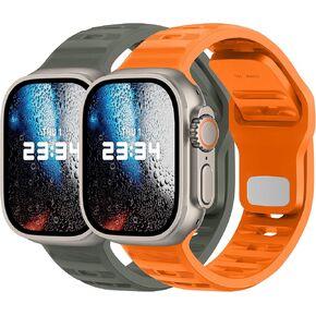 C1D Sport Band for Apple Watch Bands Women Ultra 2 49mm, Series 10 46mm, 9 8 7 45mm 41mm, SE 6 5 4 44mm 40mm, 3 2 1 42mm 38mm Men iWatch, Strap Silicone White