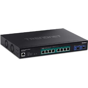 TRENDnet 5-Port Unmanaged 2.5G Switch, 5 x 2.5GBASE-T Ports, 25Gbps Switching Capacity, Backwards Compatible with 10-100-1000Mbps Devices, Fanless, Wall Mountable, Black, (TEG-S350) (Renewed)