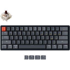 Keychron K12 60% Layout Bluetooth Wireless/USB Wired Mechanical Keyboard with Gateron G Pro Blue Switch/RGB Backlit/N-Key Rollover/Aluminum Frame, Compact 61-Key Computer Keyboard for Mac Windows…