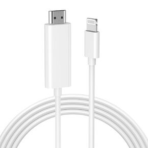 [Apple MFi Certified] Apple Lightning to HDMI Cable Adapter for iPhone to TV, 1080P Lightning to Digital AV Adapter Sync Screen Connector for iPhone 14 13 12 11 XS XR to HDTV Projector Monitor, 6.6ft