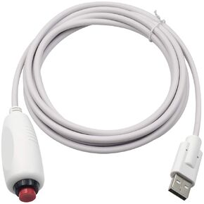Poyiccot Nurse Call Cord, Push Button Cord USB 2.0 Male Phone Plug Cable for Nurse Station Universal Replacement Call Cord, 9.8feet/3m