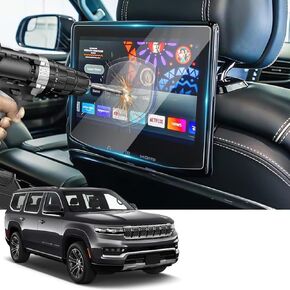 Compatible with 2025 Jeep Wagoneer Screen Protector Glass for 2022 2023 2024 2025 Jeep Grand Wagoneer Series III, II, I, Obsidian, Base, Carbide 10.1-in Rear Entertainment Display Accessories 2 Pack