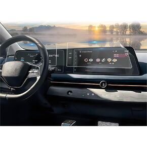 CDEFG 2 Pack Ariya Screen Protectors, 12.3" Touchscreen & 12.3" Digital Gauge, for Nissan Ariya 2023 2024 2025 Accessories, 4 Nano Film Protectors