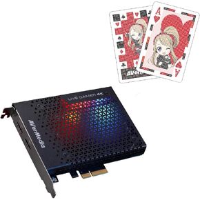 AVerMedia GC573 Live Gamer 4K Internal Capture Card & Elena Plastic Poker Cards