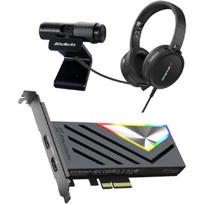 Avermedia HDMI Capture Card للبث وتسجيل التقاط 4K60 مع زمن انتقال منخفض+BO317 مجموعة مؤتمرات الفيديو 1080P كاميرا الويب USB