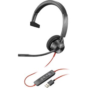 Poly Plantronics - Blackwire 3310 - Wired, Single Ear (Mono) Headset with Boom Mic - USB-A to connect to your PC and/or Mac - Works with Teams (Certified), Zoom & more (Renewed)