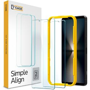 1stcase Tempered Glass [SimpleAlign] Screen Protector [2-pack Set] for Sony Xperia 1 VI [Case Friendly] - Clear