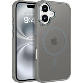 BENTOBEN Compatible with iPhone 16 Plus Case for Magnetic iPhone 16 Plus Phone Case [Compatible with Magsafe] Slim Translucent Matte Shockproof Bumper Drop Protection Girls Women Boys Cover, New Pink