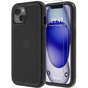 Diverbox for iPhone 15 Case - [Shockproof] [Dropproof] [with Screen Protector ] Heavy Duty Protection Phone Case Cover for Apple iPhone 15 6.1 inch (Clear)