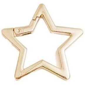 Star Shaped Stainless Steel Keychain, Car Keychain, Carabiners for Keys and Wallet Accessory with Key Chain Rings（41mm）