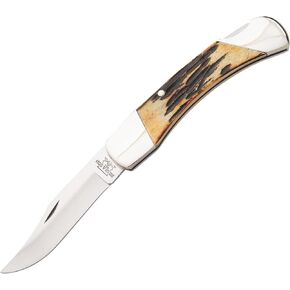 Bear & Son - MANUAL - 2.75" - Clip Point - 440 Stainless Steel - Stag Bone - High Carbon Stainless Steel - 505
