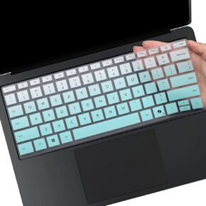 Keyboard Cover for 2024 Microsoft Surface Laptop 7(7th Edition Copilot+ PC) 13.8 /Surface Laptop 7 15 Inch Laptop, US English Layout Keyboard Cover Skin Protector -OmbreMint