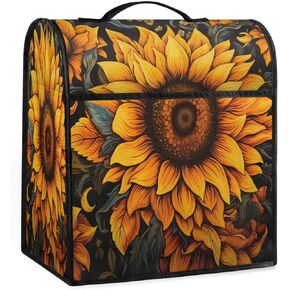 Vintage Skull Flower Kitchen Aid Mixer Cover Compatible with 6-8 Quart Kitchen Aid Tilt Head Bowl Lift Stand Mixer Cover with Pockets and Handle Dust Cover Accessories