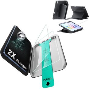 ESR 2 Pack Screen Protector for iPad 11th/10th Generation A16 (11/10.9 Inch, 2025/2022) + iPad (A16) 11th/10th Gen Case (2025/2022), Vertical Stand Cover, Ultra-Stable Cover with Pencil Holder, Flip S