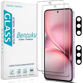 2 Pack Screen Protector for Samsung Galaxy A36 5G + 2 Pack Camera Lens Protector 9H Tempered Glass Anti-Scratch Bubble Free Case Friendly