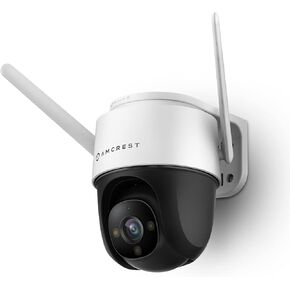 Amcrest 4MP Outdoor PT WiFi IP Camera Pan Tilt Zoom (Digital 16x) SmartHome WiFi Camera Security Speed Dome, Motorized Pan/Tilt, 98ft Nightcolor, WiFi (2.4Ghz), 107º FOV, IP66, (REP-ASH47-W) (Renewed)