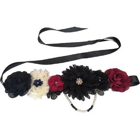 Maternity Flower Sash Belt Baby Shower for Mommy Pregnancy Belly Sash