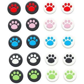 2 x Cute Cat Claw Thumb Stick Grips Cap Joystick Cap Thumbsticks Cover for PS5 PS4 Slim Pro PS3 Xbox One X S Elite Switch Pro Xbox 360 Wii u Controller Game Silicone Rubber Cap (Blue 2)