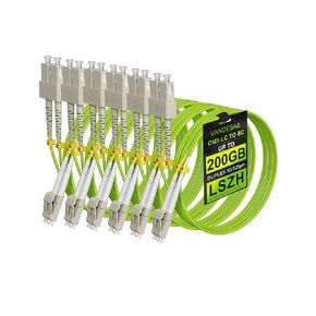 6 Pack OM5 LC to SC Fiber Patch Cable - 1 Meter (3FT) SC to LC Multimode Duplex Patch Cord- 50/125µm 40GB/100GB MMF Fiber Optic Ethernet Cable