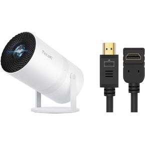 Mini Projector 1080P FHD + 1.5m (4.92 ft) HDMI Cable Bundle