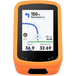 Case for Magene C506SE/C506 Wireless GPS Bike Computer, WUNIAK Soft Silicone Protective Portable Scratch Shock Resistant Shell with Cleaner Kit & Carabiner & Lanyard for Magene C506SE/C506，Orange