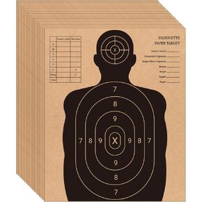 50 Pack Silhouette Shooting Targets 13" x 16" Cardboard Target for Shooting, Torso Paper Targets for Indoor Outdoor Range