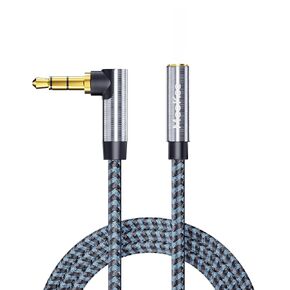 Meokse 3FT Braided Headphone Extension Cable, 3.5mm Male to Female Stereo Audio Cable, DIY Headphone Cord for Smartphone