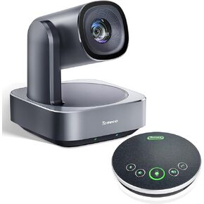 Tenveo Conference Room Video Camera System Bundle 11X Optical Zoom FHD 1080P 60FPS USB3.0/HDMI PTZ Camera and Bluetooth Wireless Conference Speakerphone Set for Conference Church Services