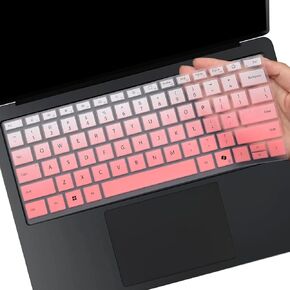 Keyboard Cover for 2024 Microsoft Surface Laptop 7 13.8 /Surface Laptop 7 15 Inch Laptop, US English Layout Keyboard Cover Skin Protector-OmbrePink
