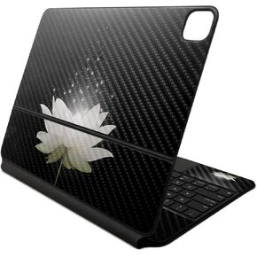 Carbon Fiber Skin Compatible with Apple Magic Keyboard for iPad Air 13-inch (M2) 2024 - Twilight Lotus - Premium 3M Vinyl Protective Decal Cover - Easy to Apply | Crafted in The USA by MightySkins