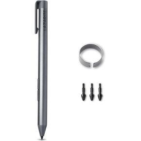 M Pen Grey and 3 Extra Tips, Accessories for Microsoft Surface, Lenovo Yoga, HP Envy Spectre, Asus zenbook vivobook.
