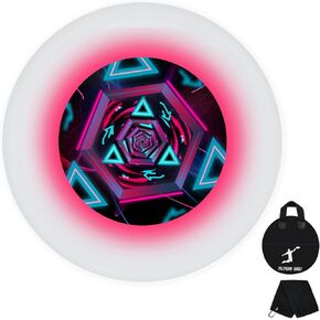 49leds قرص طيران مع 16 مليون لون RGB ، 3 أوضاع+قابلة للشحن+مقاومة للماء+175 جرام ، والرياضات الباردة والهواء الطلق للحدائق/التخييم/الشاطئ/الخلفية ، وهدايا عيد الفصح والهدايا للمراهقين/الأطفال/البالغين