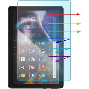 Yinoveen 2PCS واقي شاشة Light Light Blue لـ Fire 7 Tablet 7 بوصة (الجيل التاسع 2019 ، الجيل السابع 2017 إصدار) (لا تناسب Fire New Fire 7 2022)