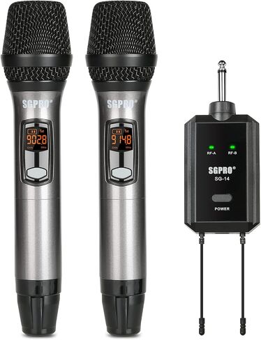 SG-13B Head-Worn Microphone Set: Multi-Purpose Wireless Head-Worn Microphone Set - Compact Receiver with Mute Function & Battery Indicator for Singing & Speaking in Saudi Arabia