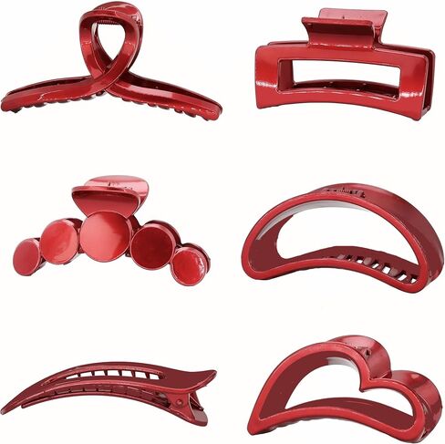 YOOOYOOO Purple Hair Claw Clips, Light Lightweight Strong Hold Nonslip Matte Claw Hair Clips for Thick Hair & Thin Hair & Curly Hair, 90's Vintage Jaw Clips for Women & Girls (TYPE32) in Kuwait