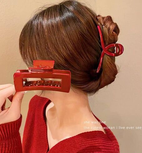 YOOOYOOO Purple Hair Claw Clips, Light Lightweight Strong Hold Nonslip Matte Claw Hair Clips for Thick Hair & Thin Hair & Curly Hair, 90's Vintage Jaw Clips for Women & Girls (TYPE32) in Kuwait